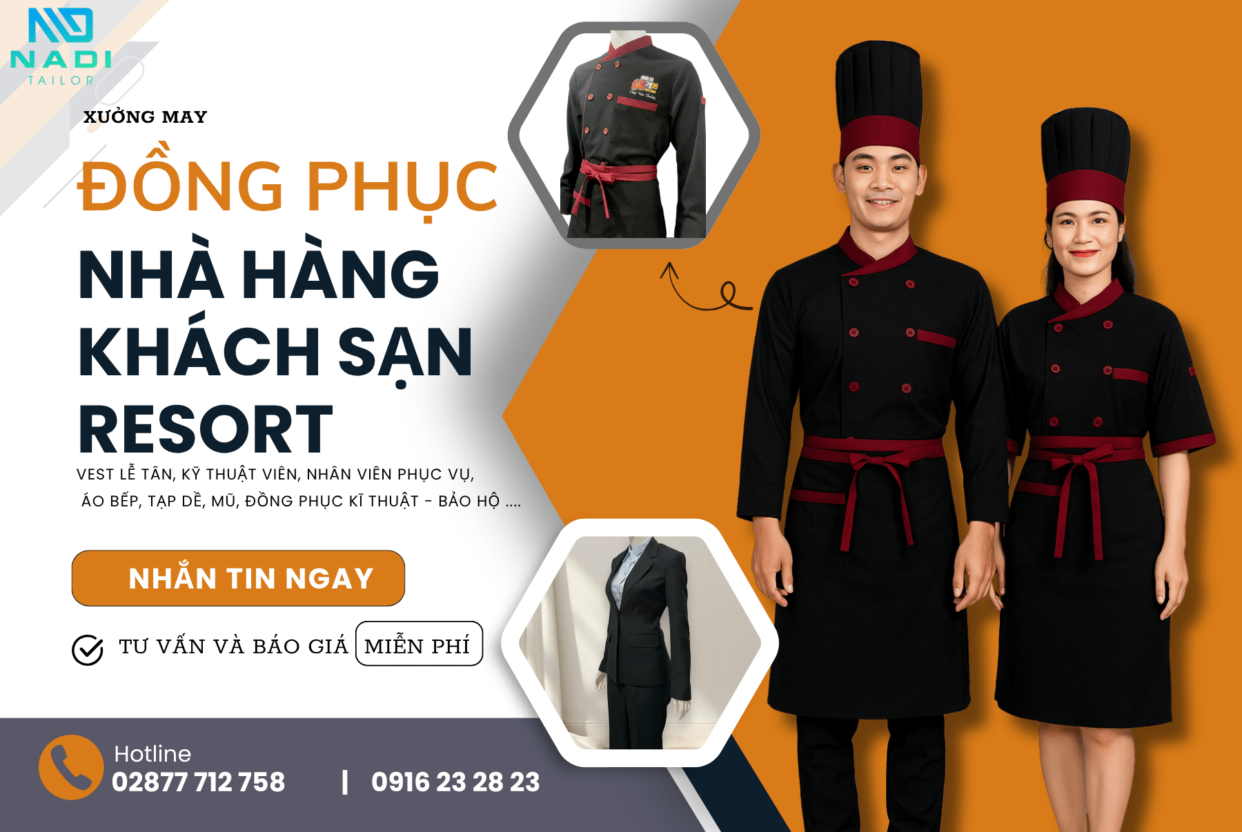 Đồng phục nhà hàng, khách sạn, doanh nghiệp