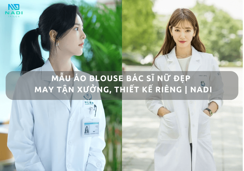 mẫu áo blouse bác sĩ nữ