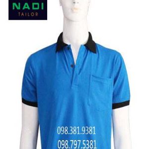 Áo thun nam phục vụ màu xanh AT008