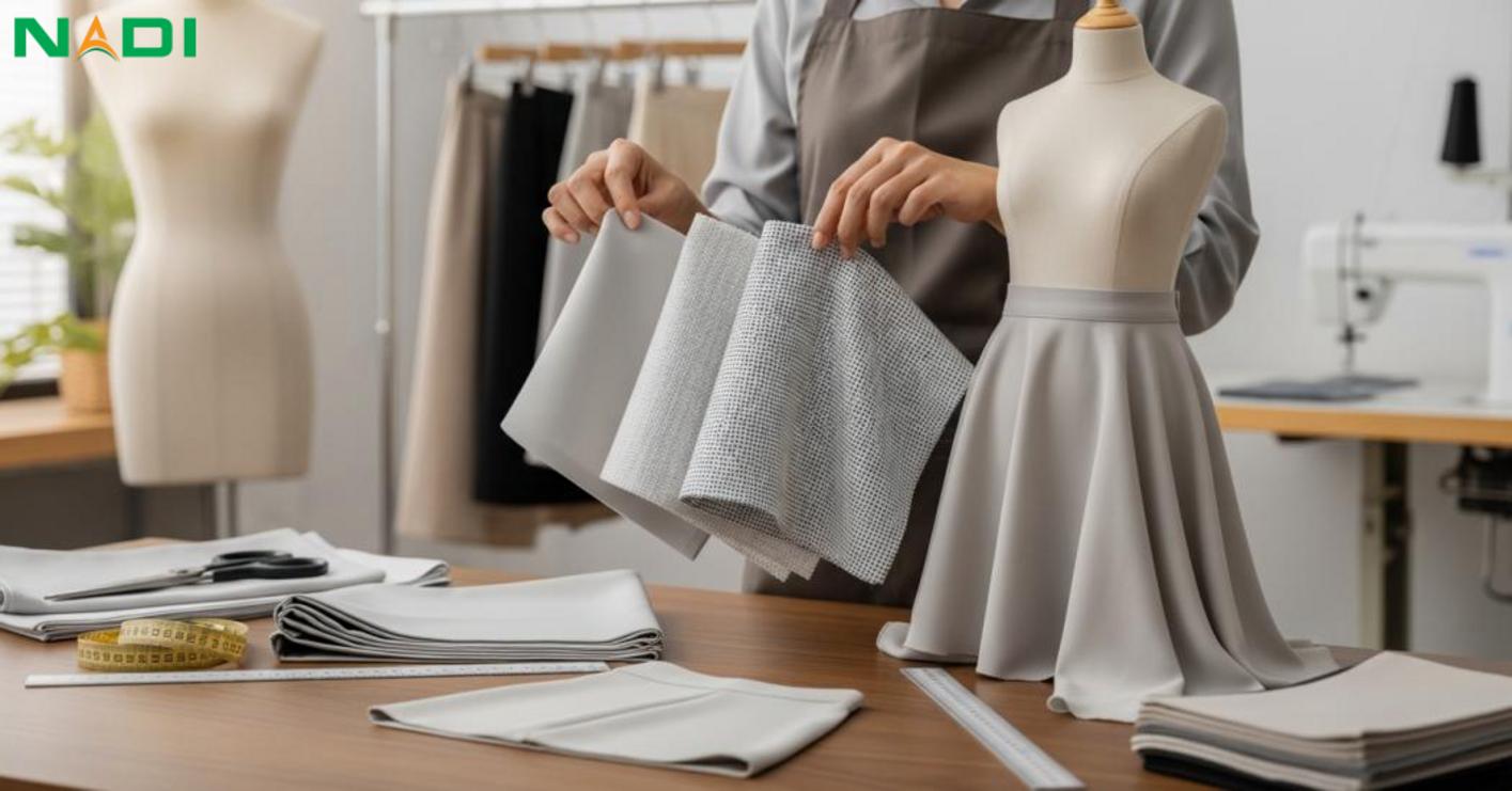 Vải và chất liệu phù hợp để may chân váy đồng phục