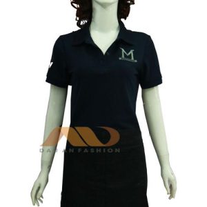 Áo thun đồng phục nhà hàng màu xanh đen AS0073