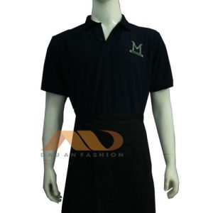 Áo thun nam phục vụ nhà hàng màu đen HS0059