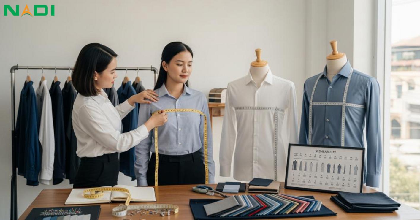 Chất liệu và form chuẩn cho đồng phục sơ mi