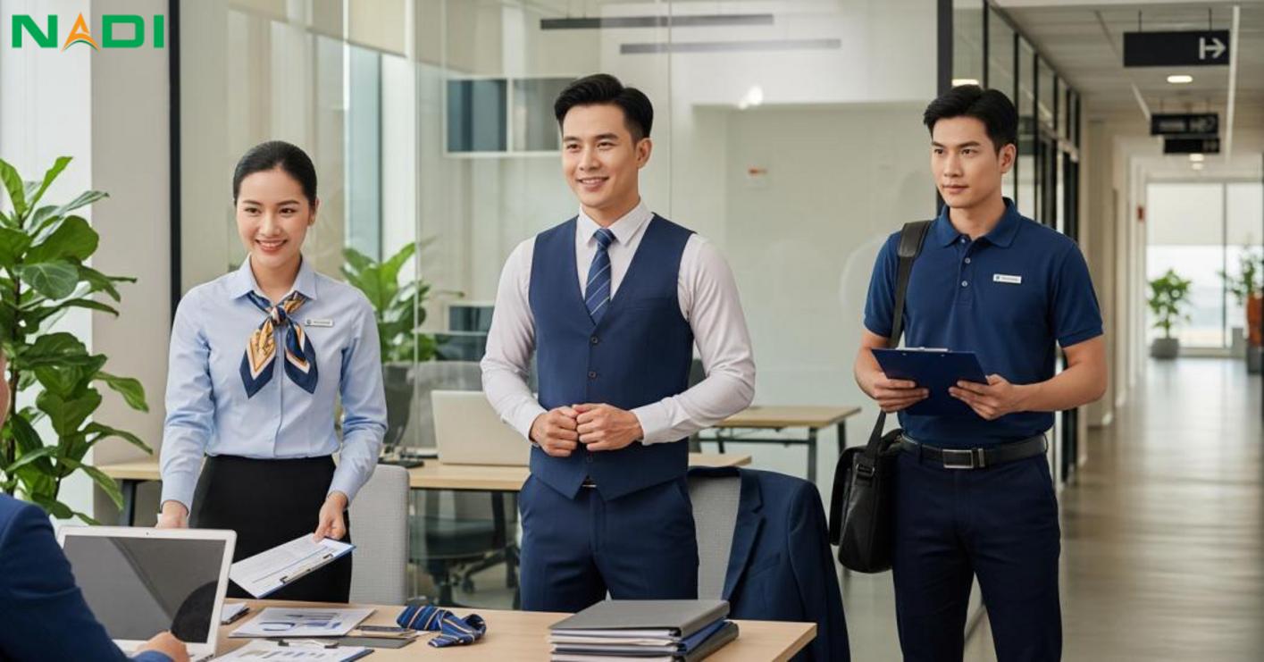 Mẫu đồng phục theo bộ phận: tư vấn, giám định, văn phòng