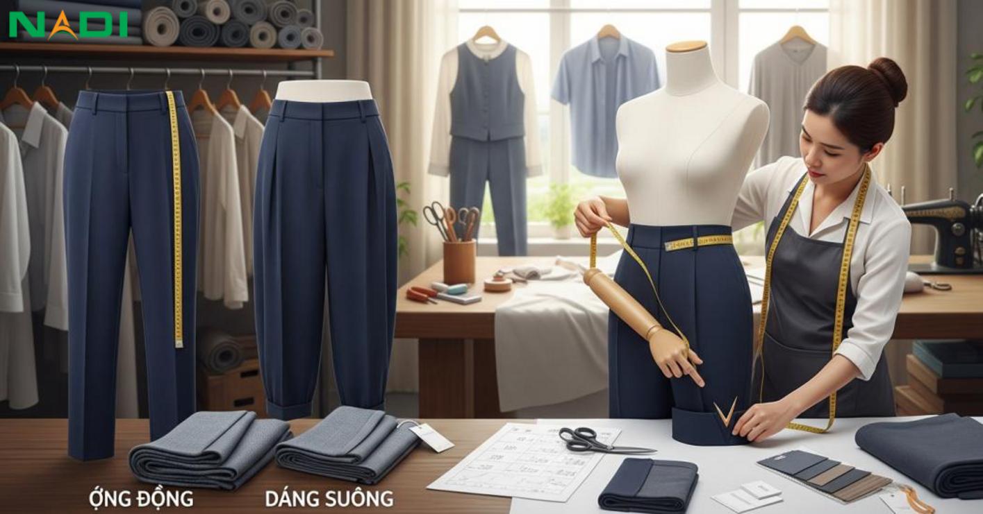 Chất liệu, kiểu dáng và tiêu chuẩn kỹ thuật cho đồng phục quần tây nữ