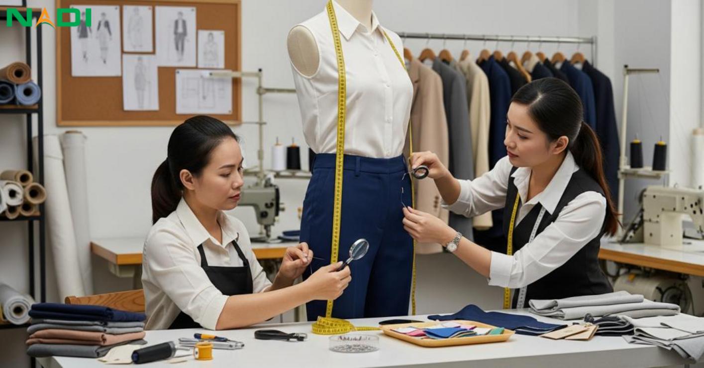 Quy trình đặt may, báo giá và kiểm soát chất lượng tại may mặc nadi