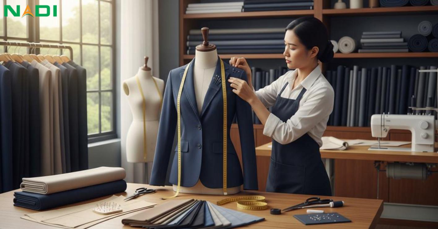 Chất liệu và may đo: chọn vải và form cho đồng phục vest nữ cao cấp