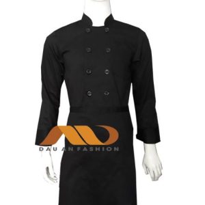Đồng phục bếp màu đen tay dài HA0010
