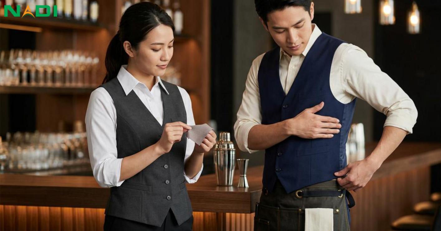 Tiêu chí chọn chất liệu và kiểu dáng cho đồng phục bartender