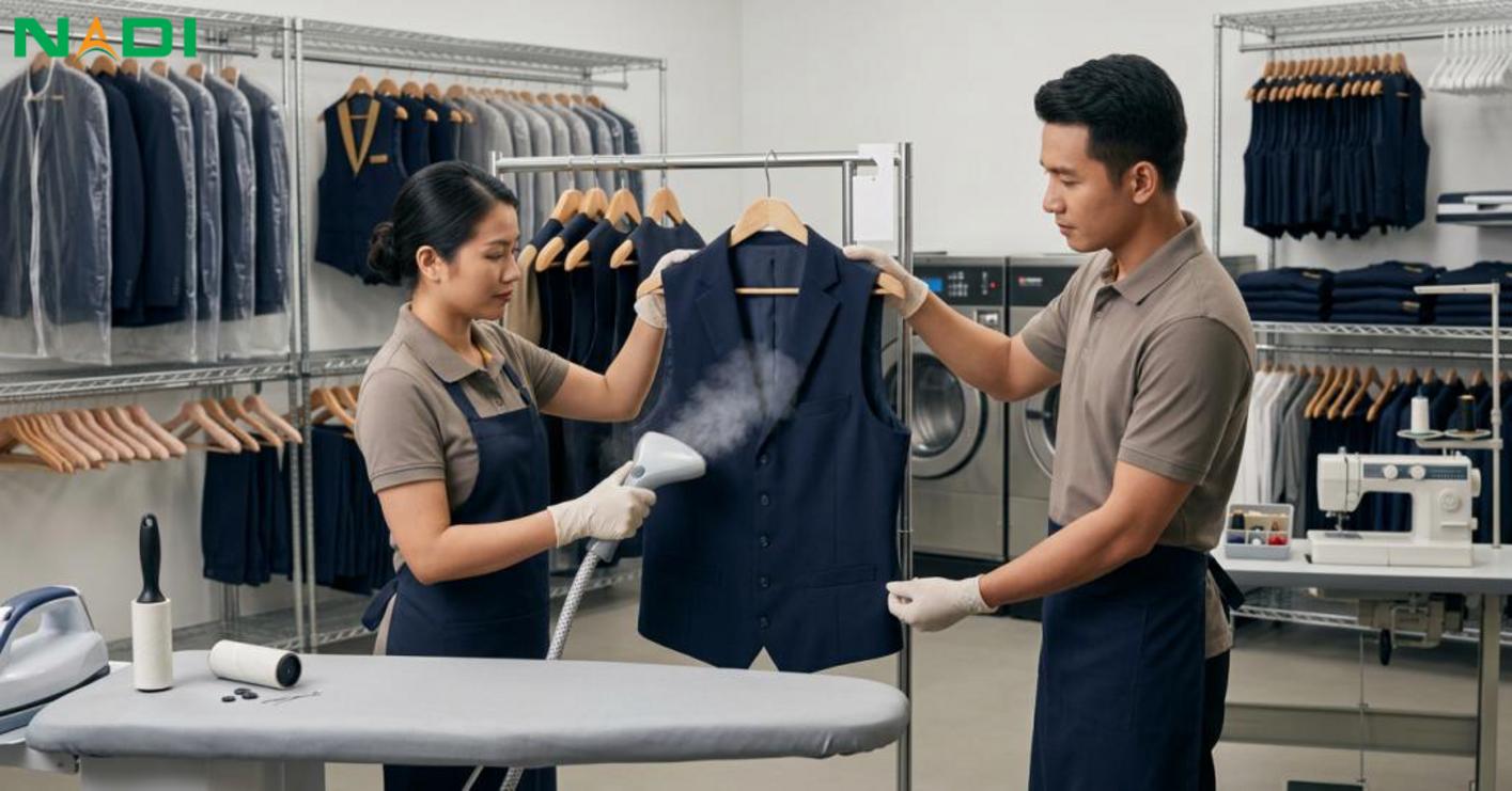 Quản lý bảo trì, giặt ủi và lưu kho để duy trì nhận diện