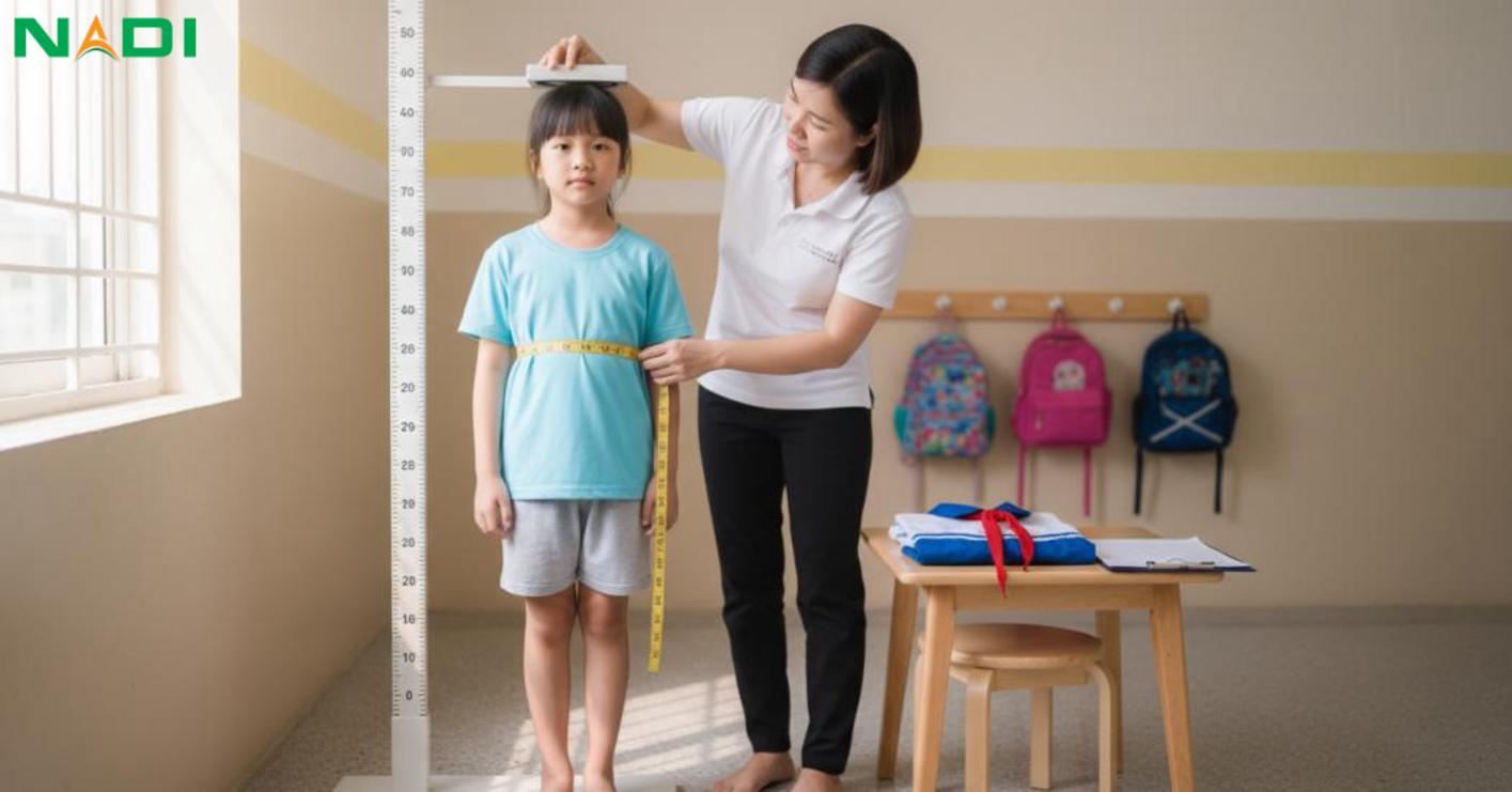 Bảng size và hướng dẫn đo chuẩn cho học sinh tiểu học