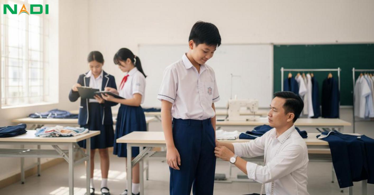 Xu hướng đồng phục thcs 2025 và ứng dụng cho trường