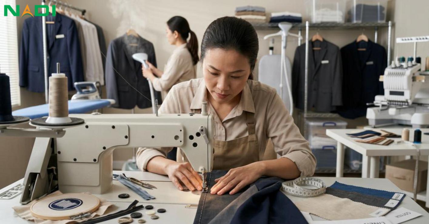 Chất liệu, kỹ thuật may và bảo quản để giữ chuẩn dịch vụ