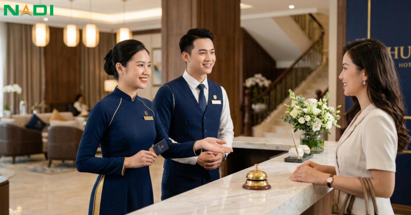 Tầm quan trọng của đồng phục lễ tân với thương hiệu khách sạn