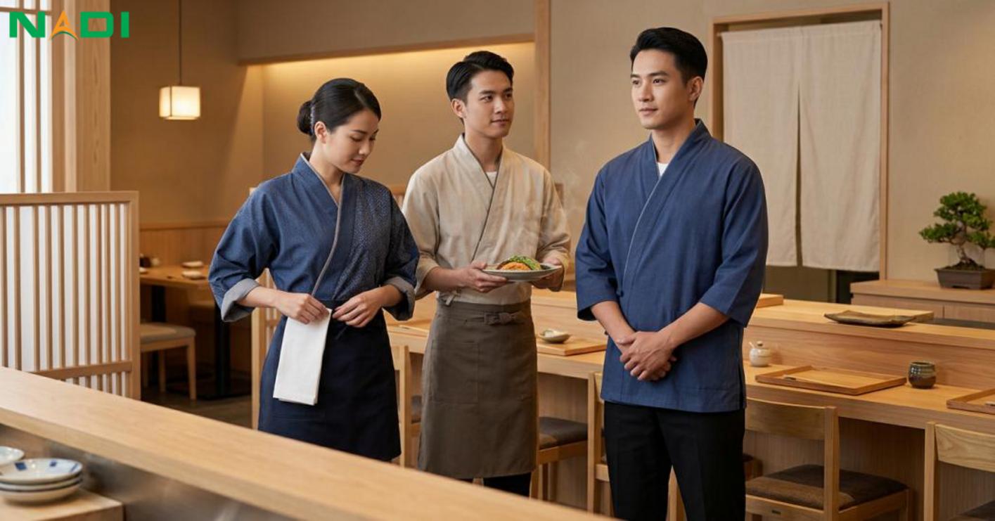 Đồng phục nhà hàng nhật: đặc điểm và vai trò thương hiệu