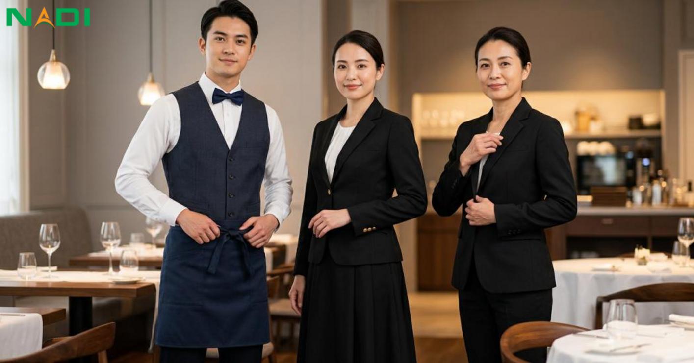 Đồng phục nhà hàng âu: vai trò và tiêu chí thẩm mỹ