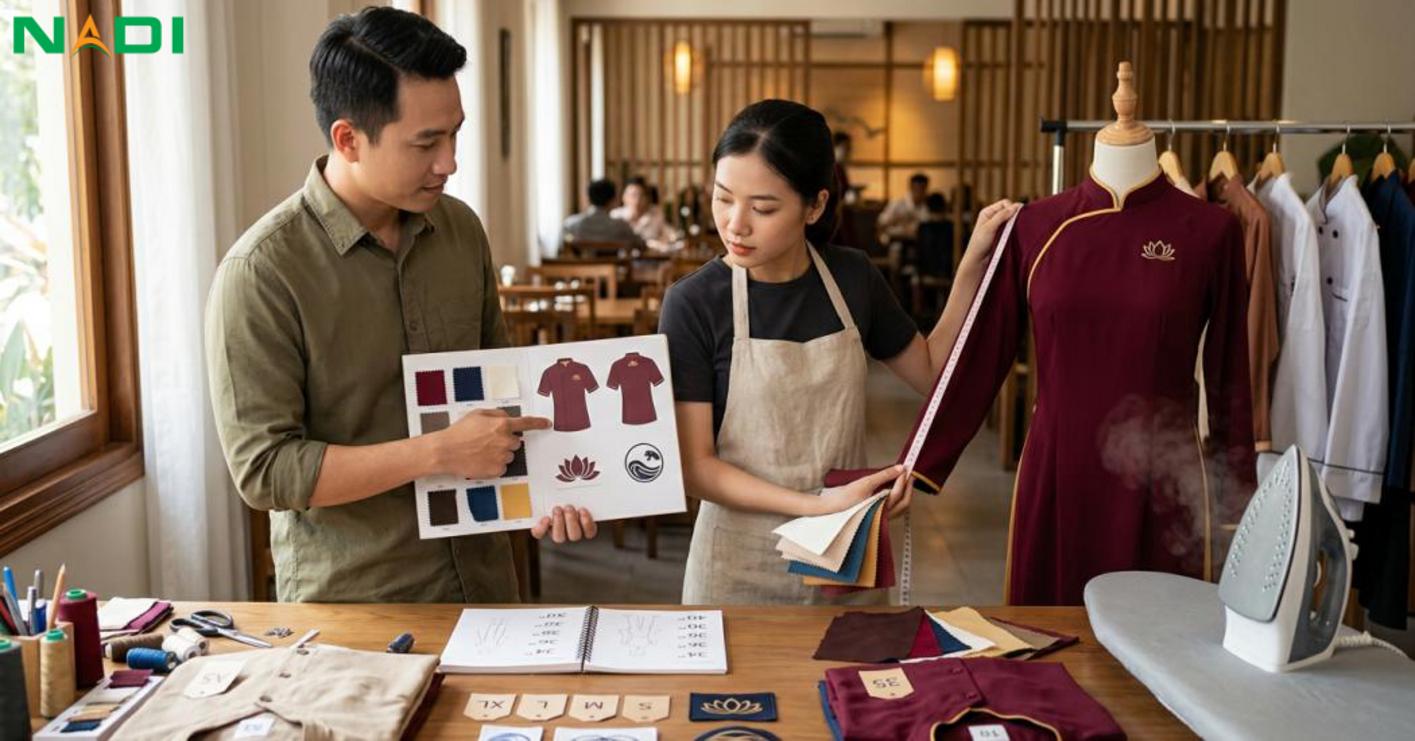 Chọn chất liệu, form và guideline nhận diện màu-logo