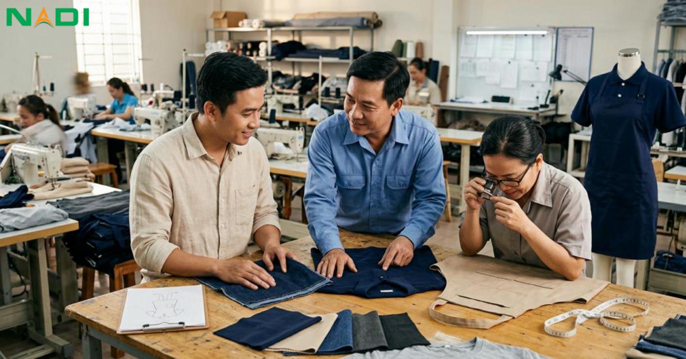 Lựa chọn xưởng may, chi phí và quy trình đặt may tại may mặc nadi