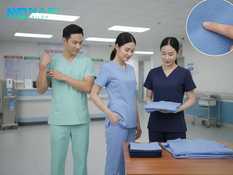 Đồng phục hộ lý bệnh viện còn là một phần của quy trình kiểm soát hình ảnh, vệ sinh và phối hợp vận hành