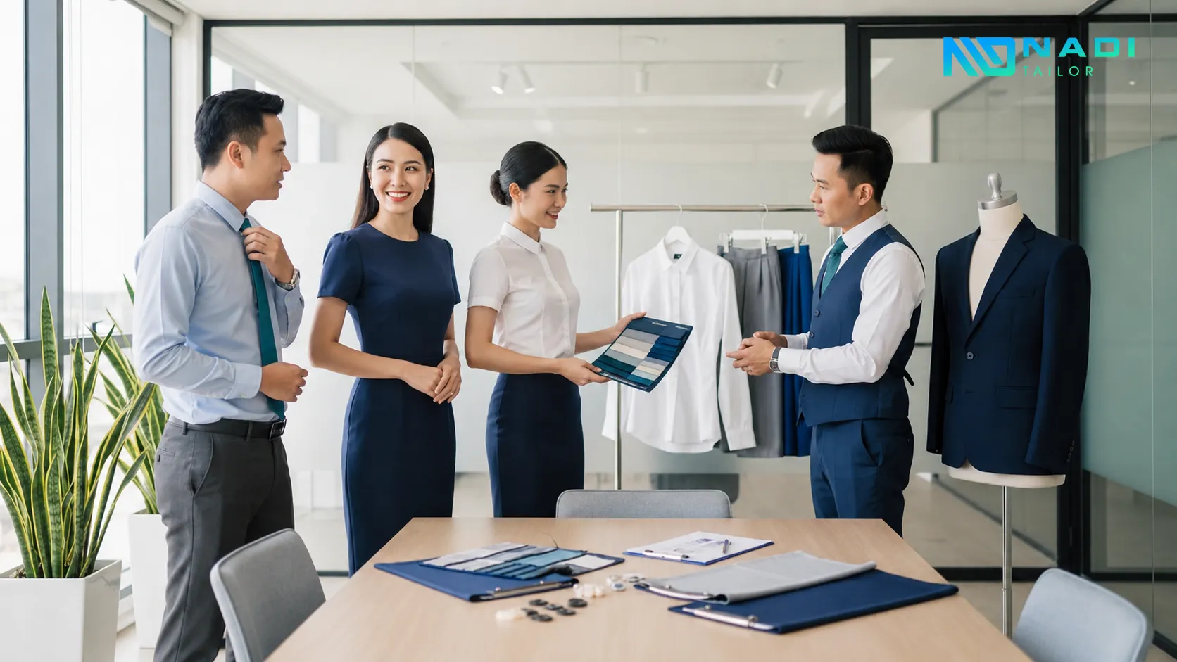 May đồng phục công ty giúp tối ưu chi phí, quản lý hình ảnh chuyên nghiệp và tăng phúc lợi cho nhân sự.