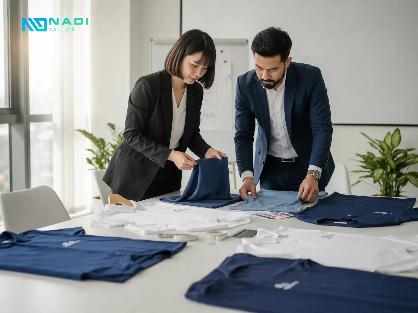 Chất liệu, màu sắc và form áo quyết định vẻ đẹp thực tế và hiệu quả nhận diện thương hiệu của đồng phục.