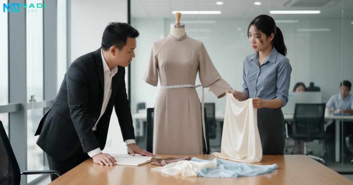 Những lỗi thường gặp khi đặt may áo dài đồng phục công sở và cách chọn đơn vị phù hợp