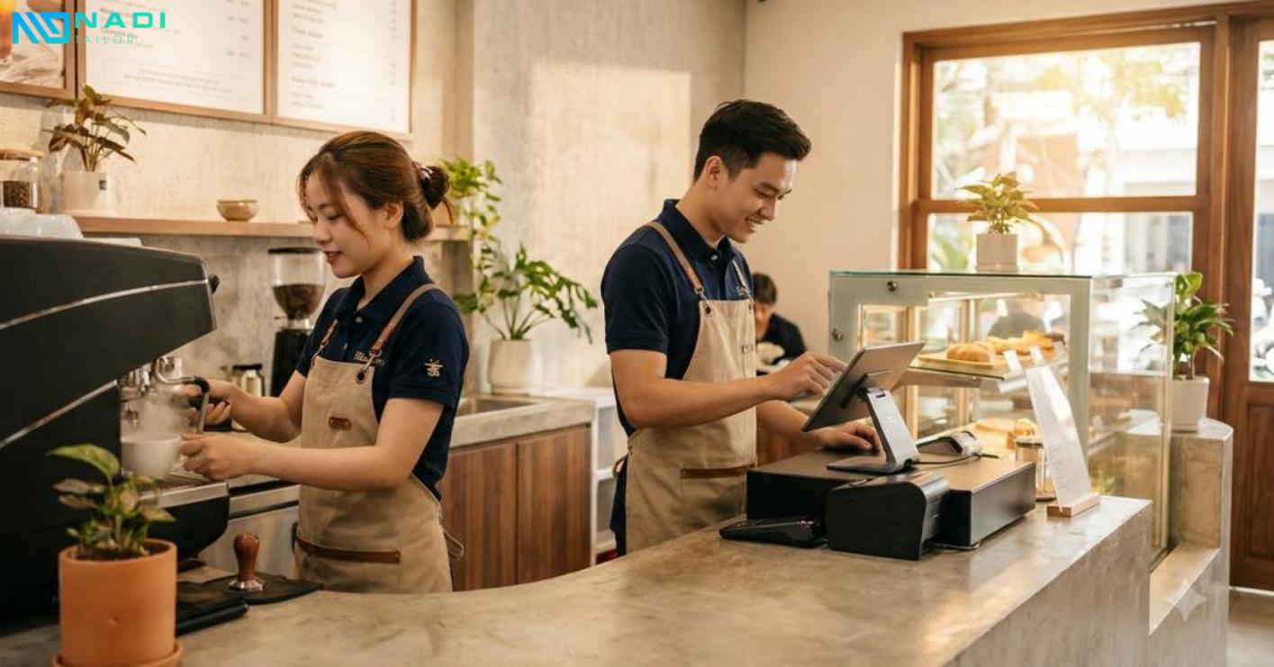 Áo đồng phục quán cafe ảnh hưởng thế nào đến hình ảnh và hiệu suất vận hành