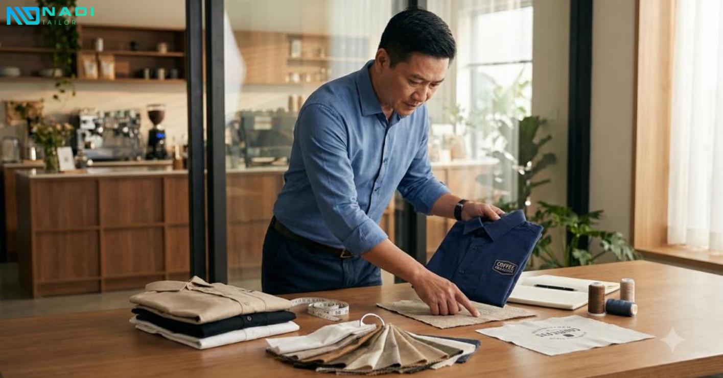 Tiêu chí chọn chất liệu, phom áo và công nghệ in thêu trước khi đặt may