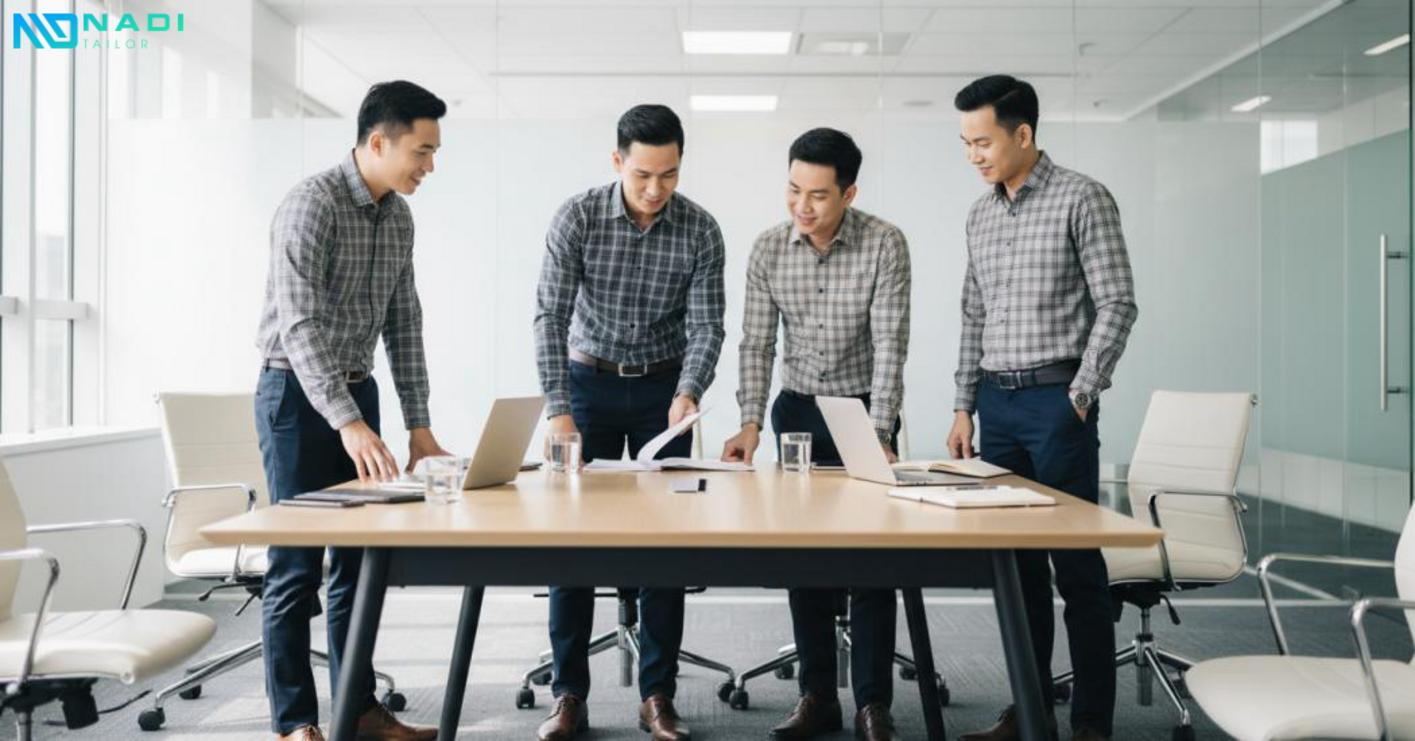 Áo sơ mi caro nam phù hợp với môi trường nào trong doanh nghiệp