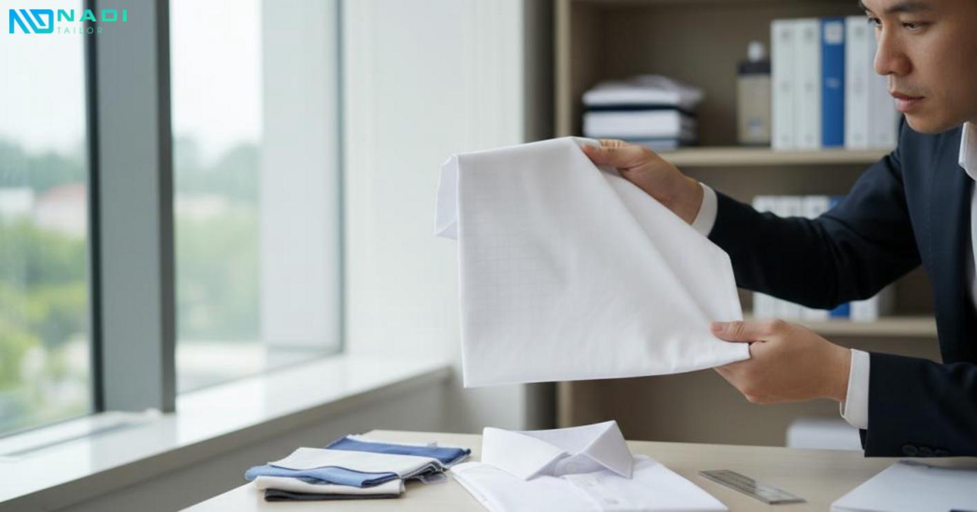 Tiêu chí chọn chất liệu và độ dày để áo giữ form, ít nhăn, thoáng mát