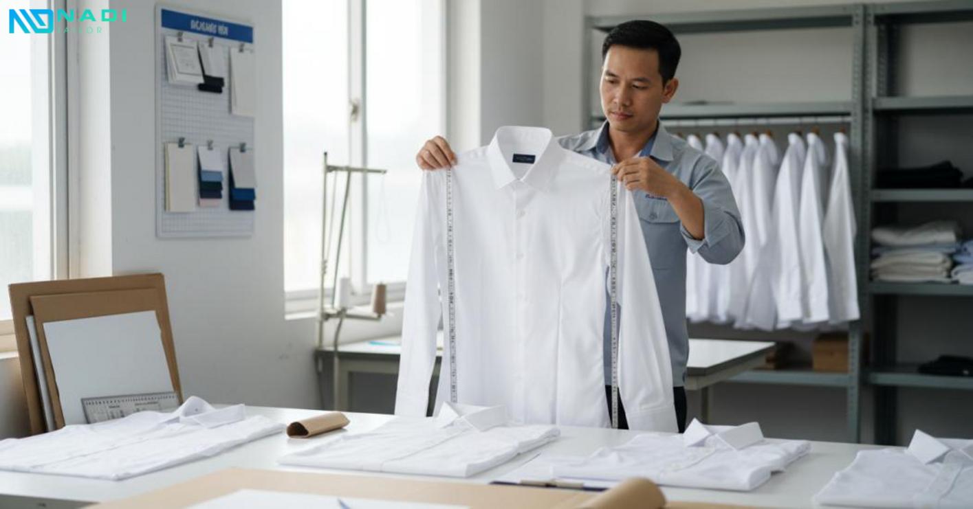 Cách chọn đơn vị may áo sơ mi trắng nam cao cấp để tối ưu chi phí và tiến độ