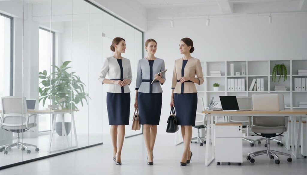 Váy Đồng Phục Công Sở Đẹp, Chuẩn Form Cho Doanh Nghiệp 1 Váy Đồng Phục Công Sở Đẹp, Chuẩn Form Cho Doanh Nghiệp
