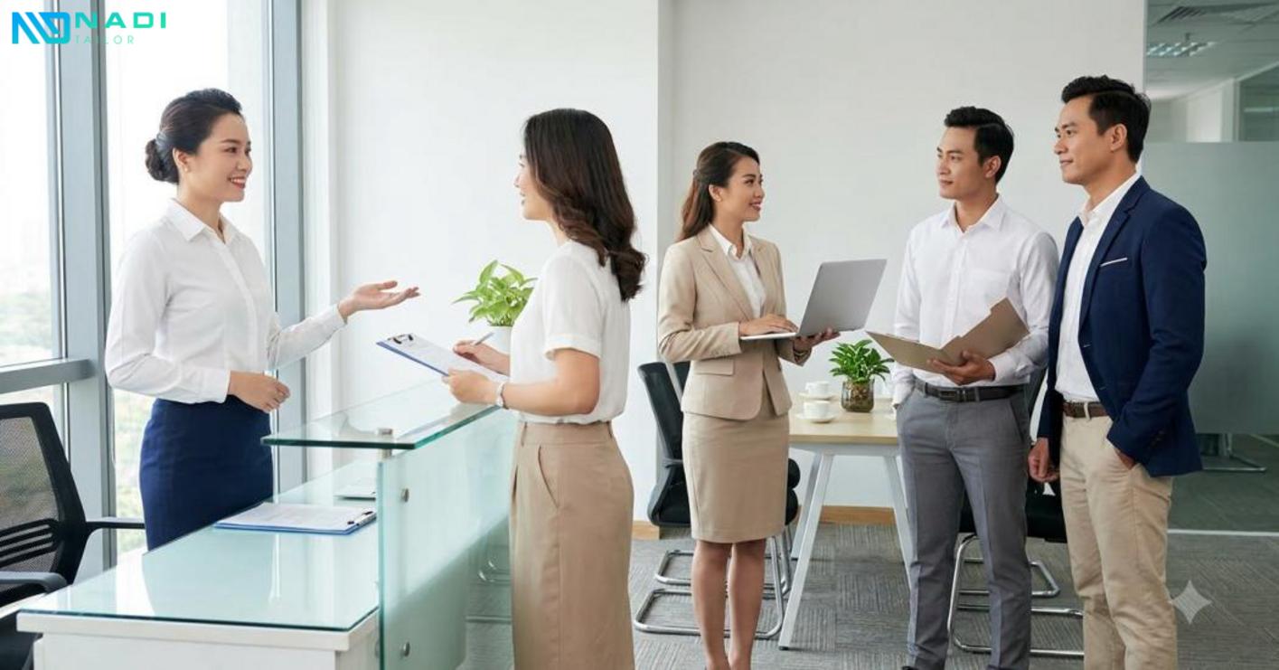 Chọn mẫu đồng phục theo vị trí giúp cân bằng hình ảnh và tính ứng dụng