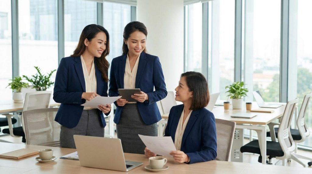 Đồng Phục Văn Phòng Nữ Đẹp, Hiện Đại, Chuyên Nghiệp