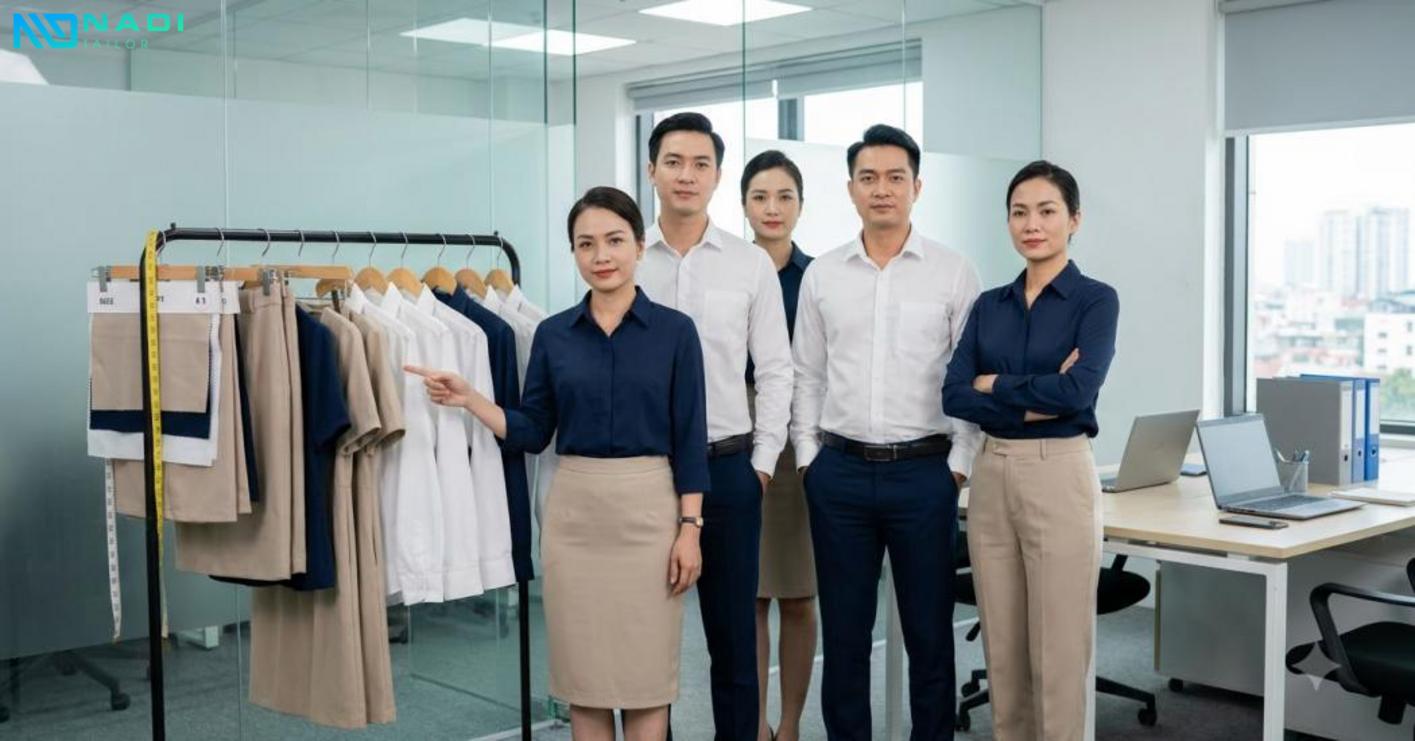 Đồng phục cơ bản, may sẵn giúp triển khai nhanh, kiểm soát ngân sách và đồng bộ đội ngũ.