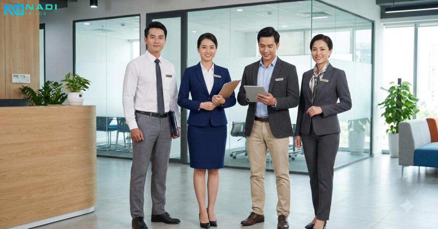 Chọn đồng phục theo vị trí giúp đội ngũ đồng bộ, phù hợp công việc và thoải mái hơn.