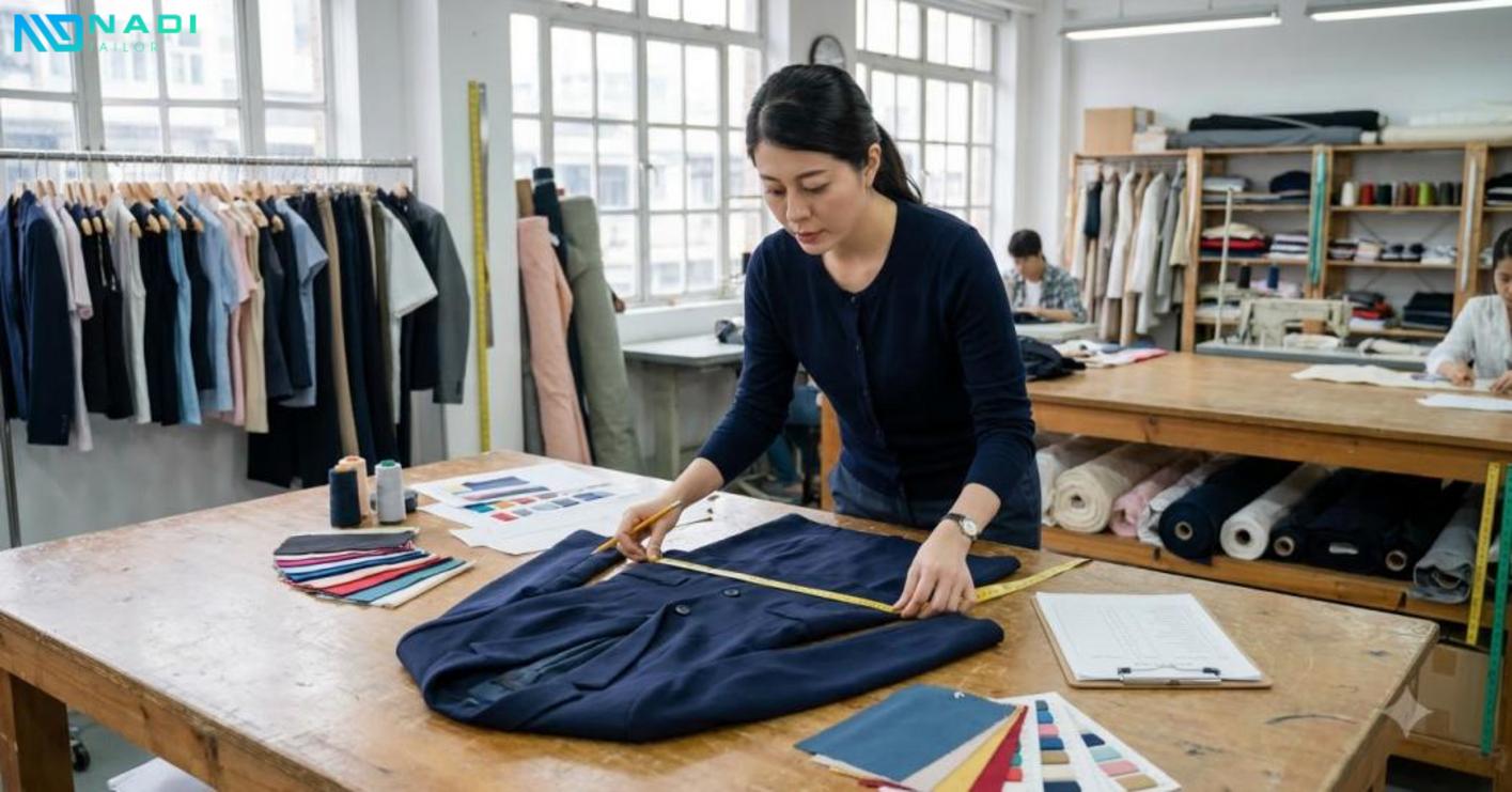 Thống nhất thiết kế, kích thước, logo và tiến độ giúp quy trình may đồng phục hiệu quả.