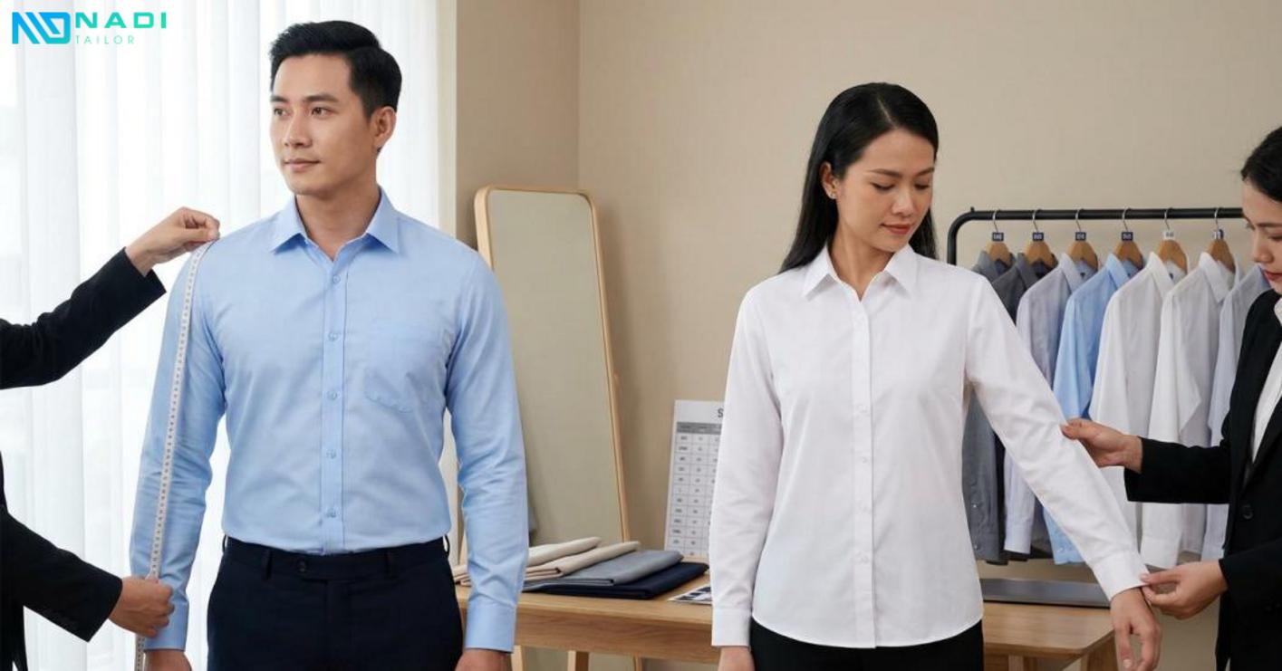 Chọn form áo sơ mi công sở theo dáng mặc và tính chất sử dụng Chọn form áo sơ mi công sở theo dáng mặc và tính chất sử dụng