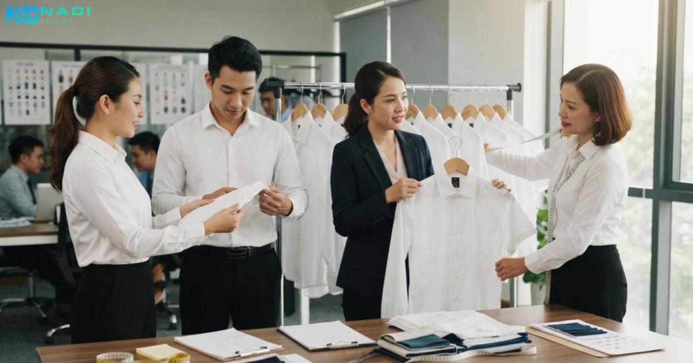 Tránh lỗi chất liệu, form dáng và quy trình duyệt mẫu khi đặt may áo trắng công sở Tránh lỗi chất liệu, form dáng và quy trình duyệt mẫu khi đặt may áo trắng công sở