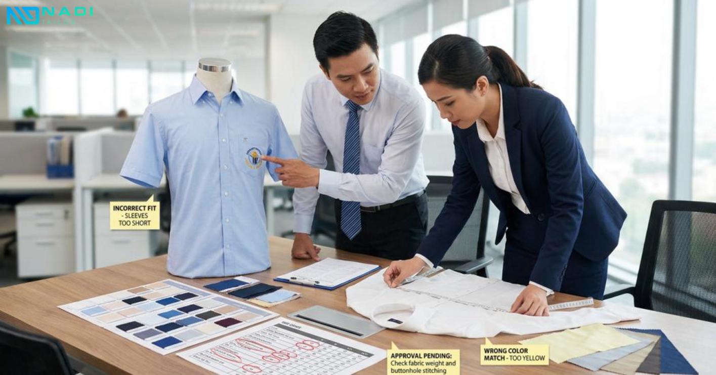 Kinh nghiệm đặt may sơ mi nam nữ đồng phục và những lỗi cần tránh