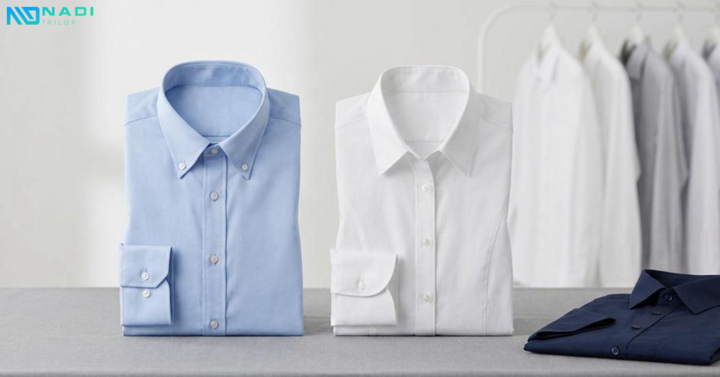 Các kiểu sơ mi nam nữ đồng phục phổ biến theo form và kiểu tay